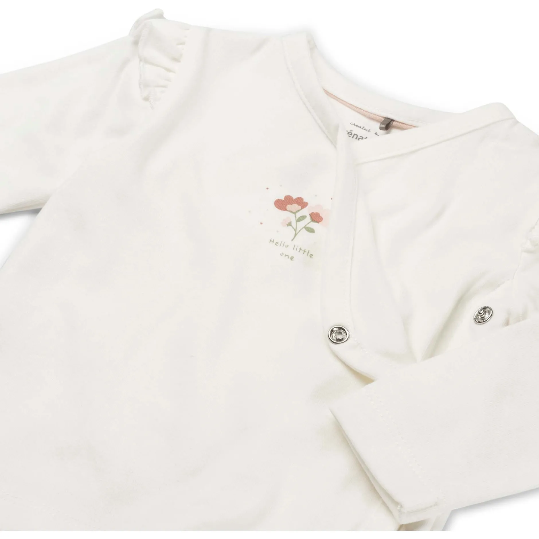Mutsjes & Haarbandjes|Broeken*Prénatal Hello new day newborn shirt, broek & haarband Ivory White