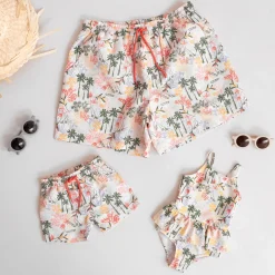 Zwembroeken|Zwemkleding*Prénatal heren zwemshort palm all over print Multi