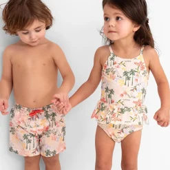 Zwembroeken|Zwemkleding*Prénatal heren zwemshort palm all over print Multi