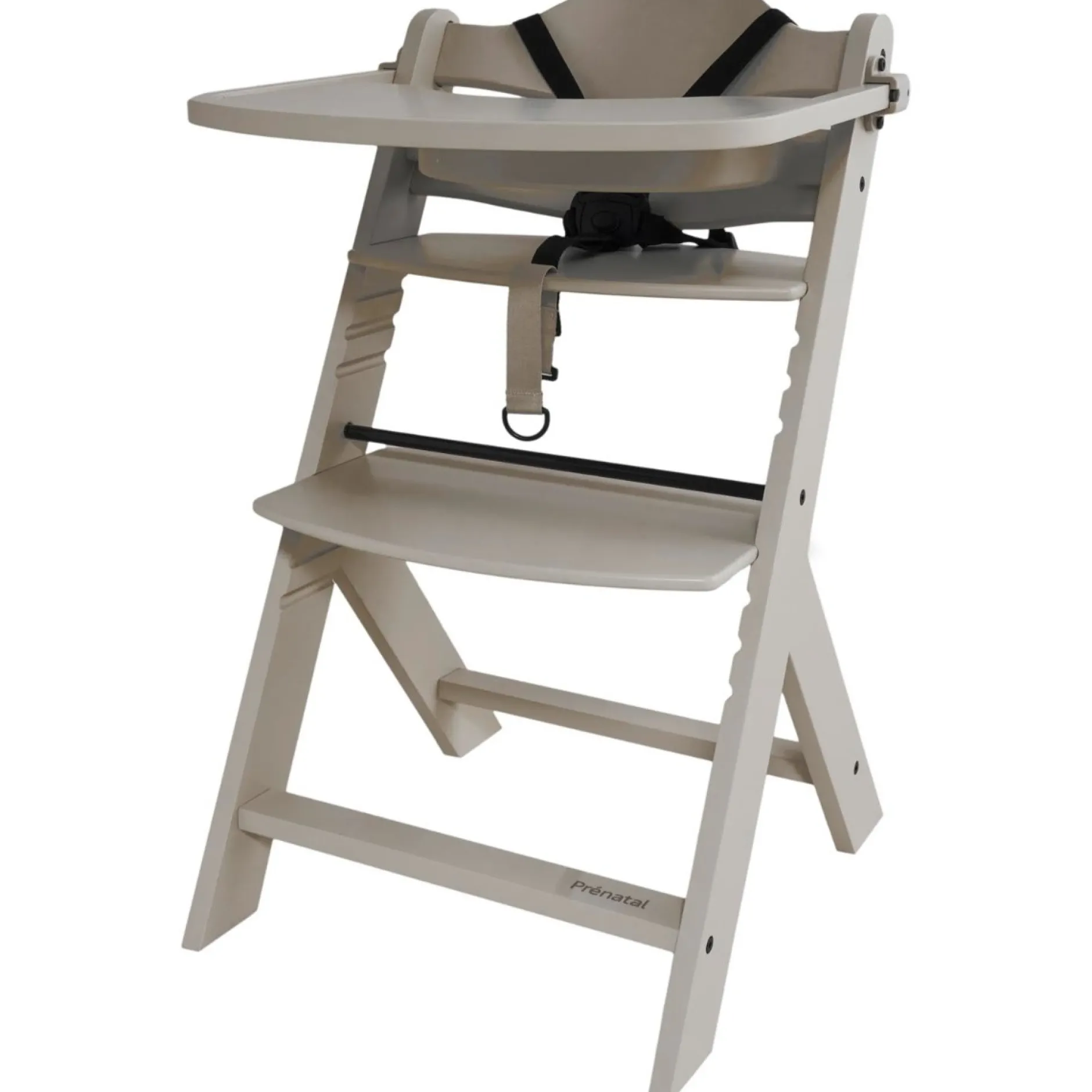 Wipstoelen & Bouncers*Prénatal houten kinderstoel Evan bundel taupe