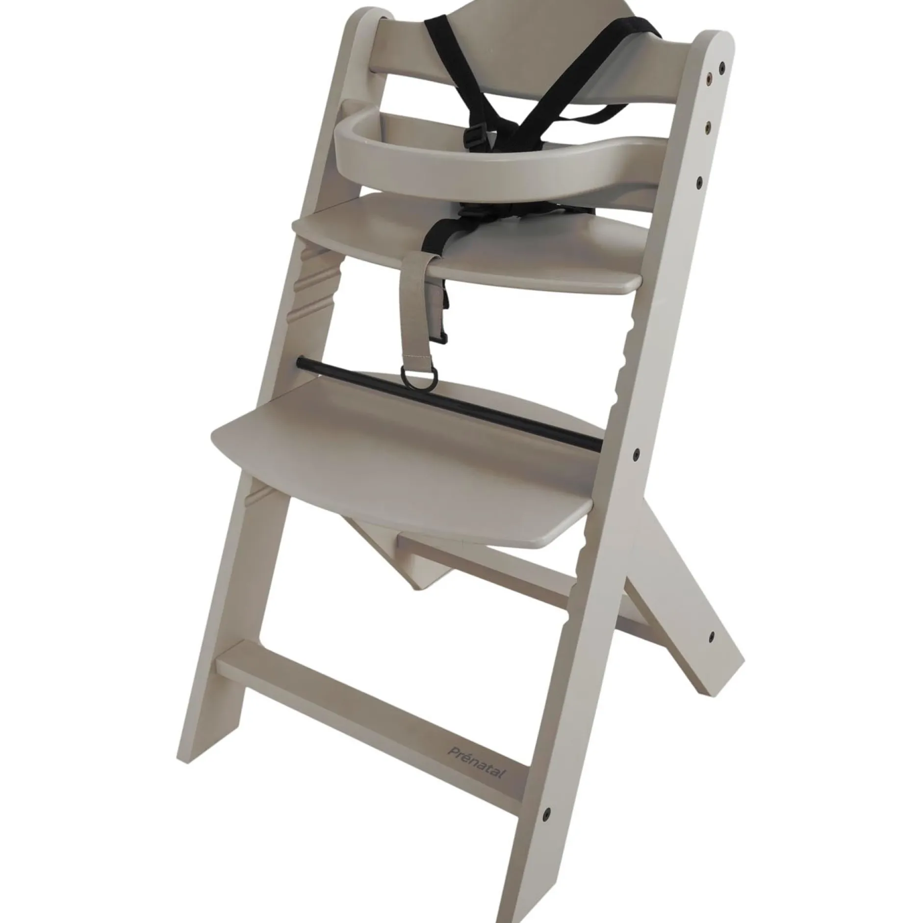 Wipstoelen & Bouncers*Prénatal houten kinderstoel Evan bundel taupe