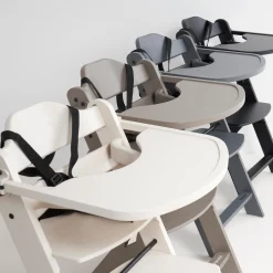 Wipstoelen & Bouncers*Prénatal houten kinderstoel Evan bundel taupe