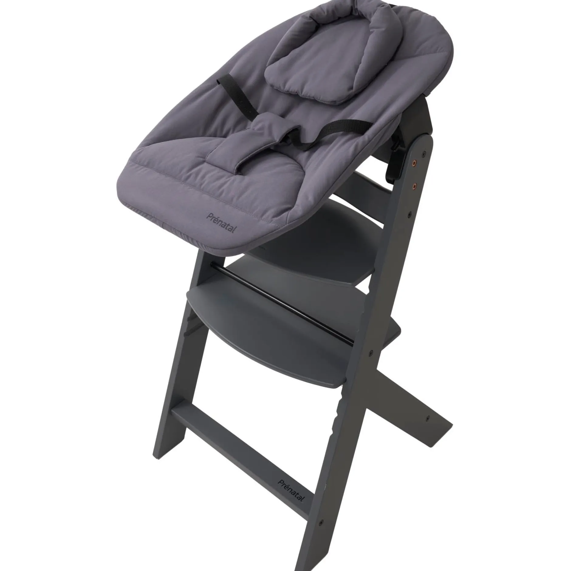 Wipstoelen & Bouncers*Prénatal houten kinderstoel Evan bundel taupe