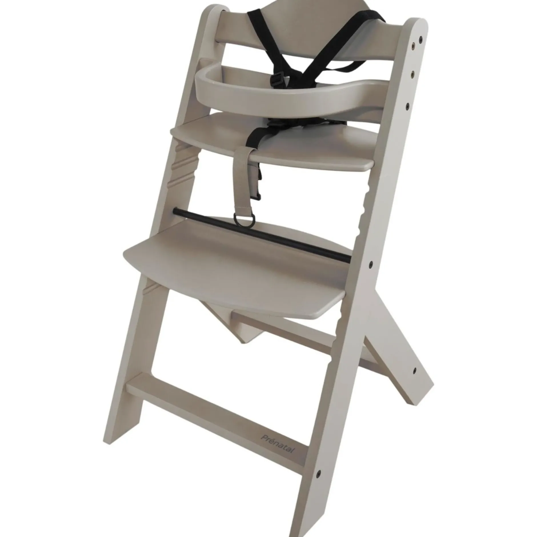 Wipstoelen & Bouncers*Prénatal houten kinderstoel Evan bundel taupe