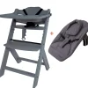 Wipstoelen & Bouncers*Prénatal houten kinderstoel Evan bundel grijs