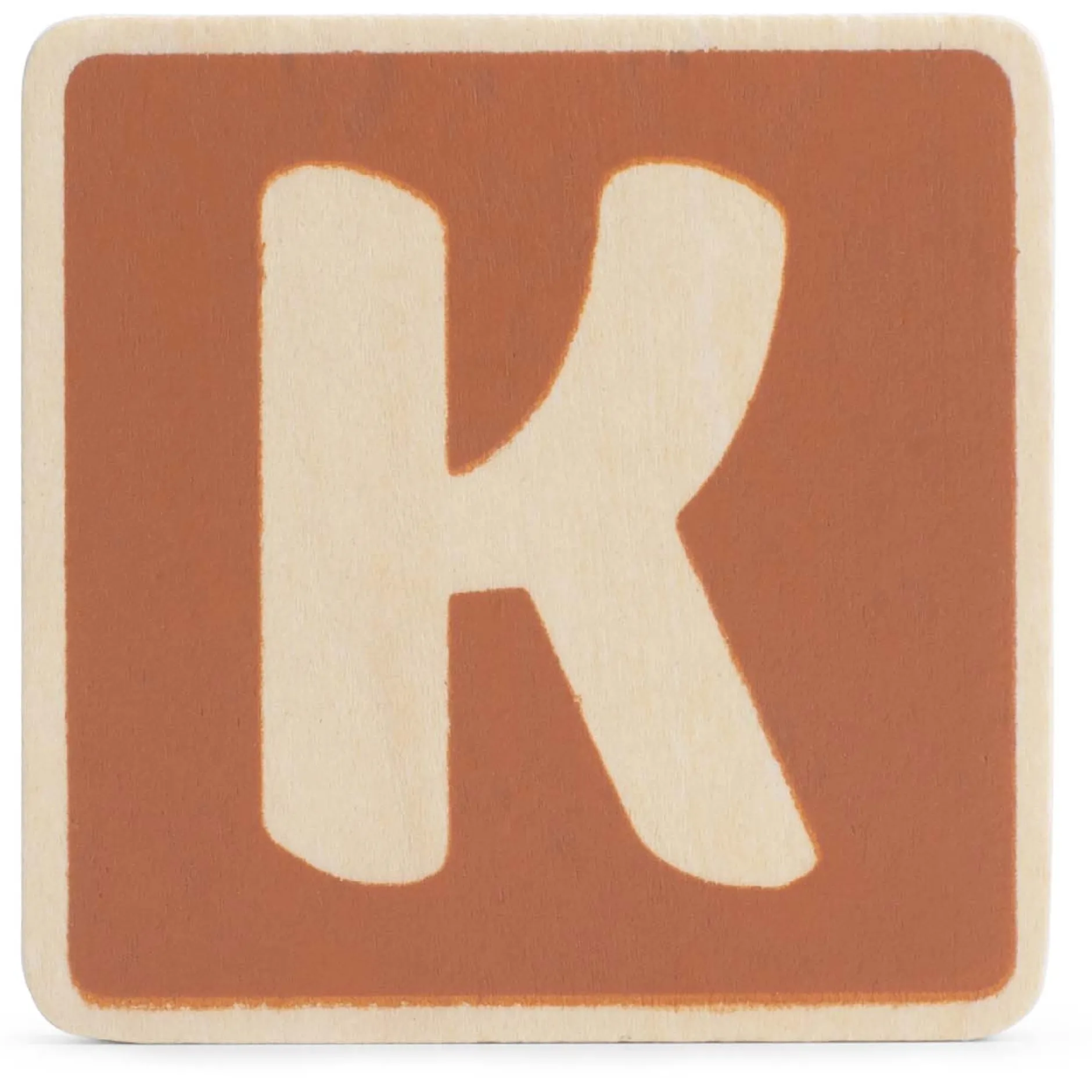 Lettertreinen*Prénatal houten namentrein letter K Dark Orange Bown