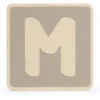 Lettertreinen*Prénatal houten namentrein letter M Taupebrown