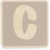 Lettertreinen*Prénatal houten namentrein letter C Taupebrown