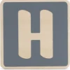 Lettertreinen*Prénatal houten namentrein letter H Stonegrey