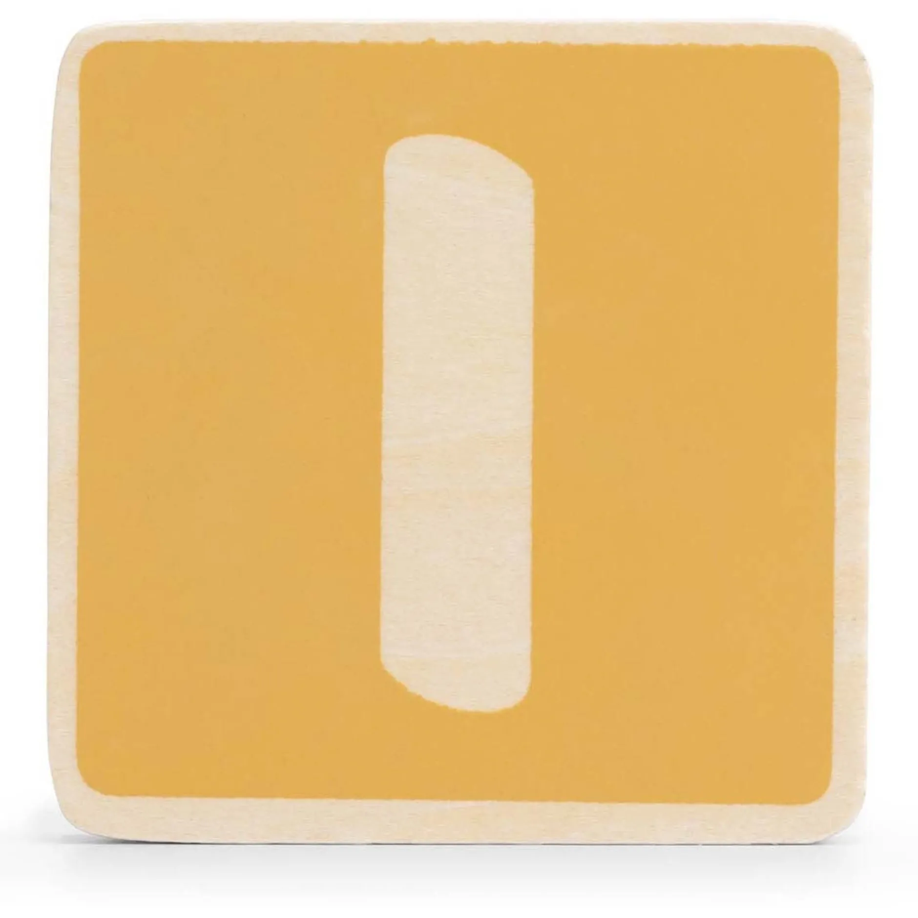 Lettertreinen*Prénatal houten namentrein letter I Yellow