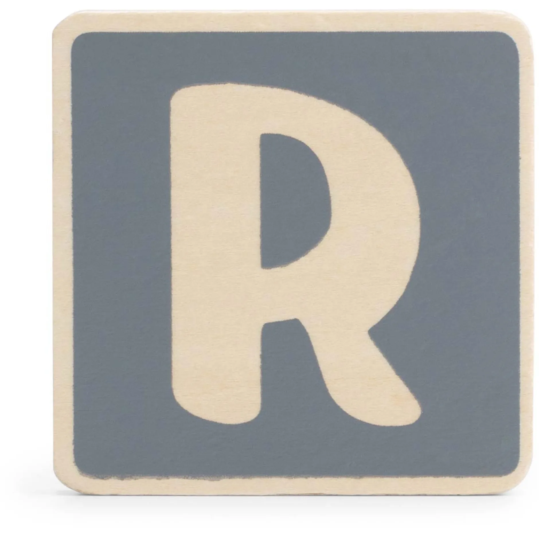 Lettertreinen*Prénatal houten namentrein letter R Stonegrey
