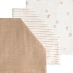 Washandjes*Prénatal hydrofiel washandjes 3 stuks beige