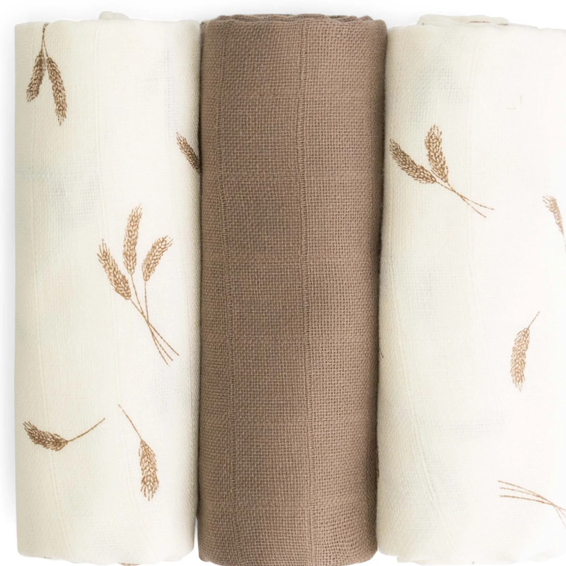 Doeken & Luiers*Prénatal hydrofiele luiers graan 3 stuks taupe