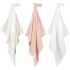 Doeken & Luiers*Prénatal hydrofiele luiers bloemen 3 stuks  roze