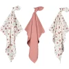 Doeken & Luiers*Prénatal hydrofiele luiers bloemen 3 stuks  roze