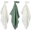 Doeken & Luiers*Prénatal hydrofiele luiers klavertjes 3 stuks  groen