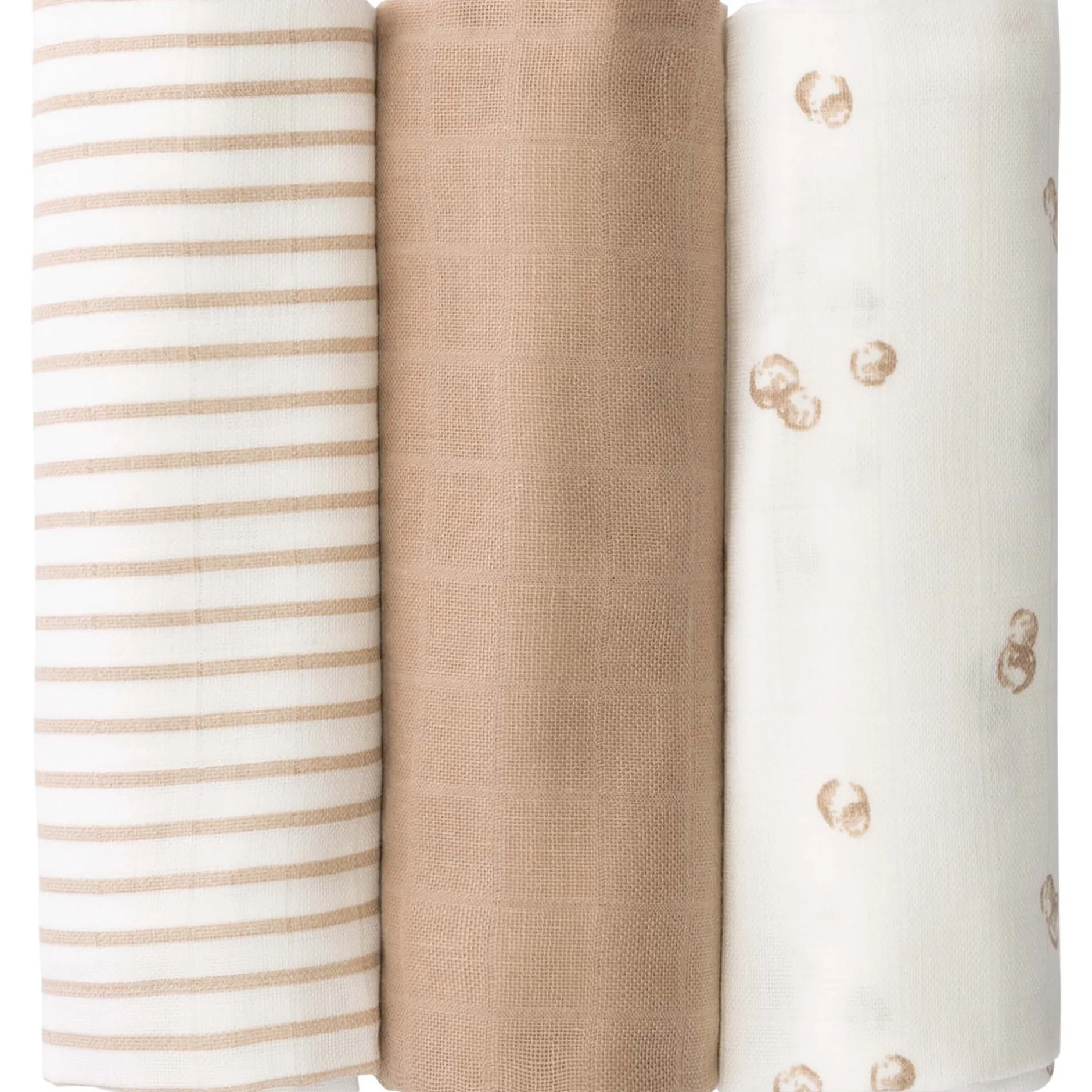 Monddoekjes|Monddoekjes*Prénatal hydrofiele monddoekjes 3 stuks beige