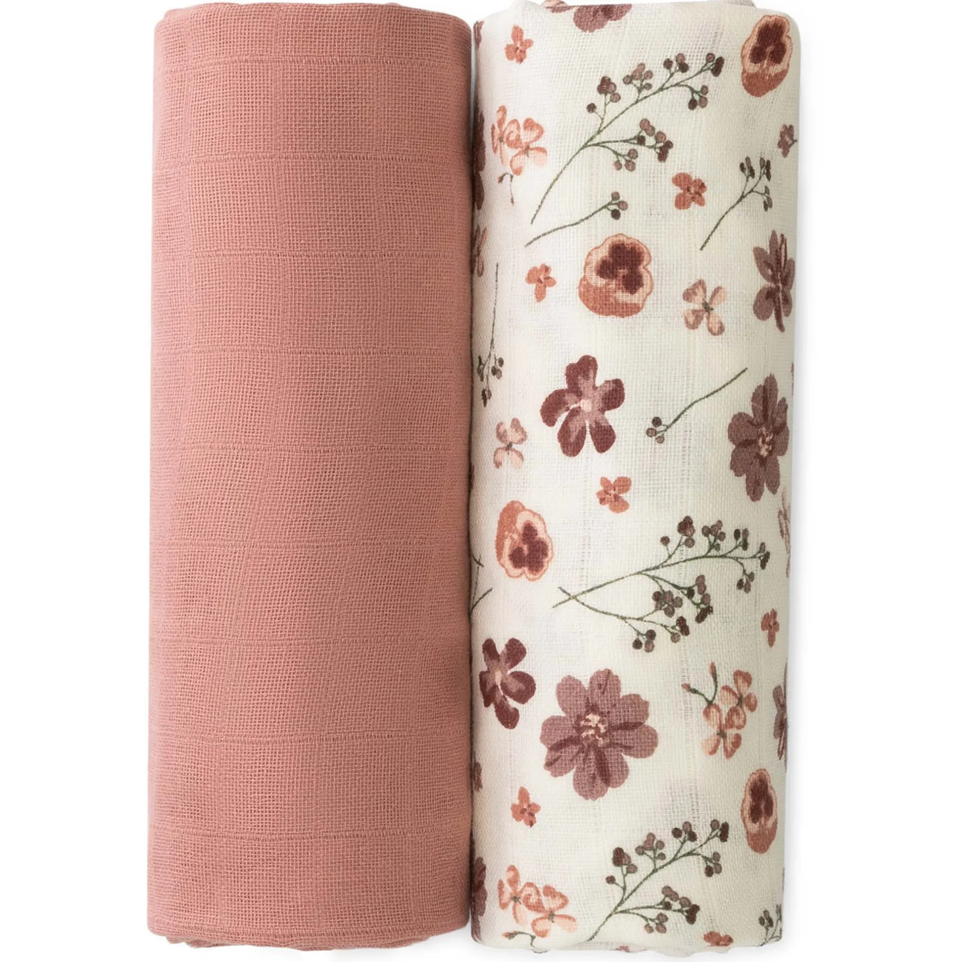 Doeken & Luiers*Prénatal hydrofiele multidoeken bloemen 2 stuks roze