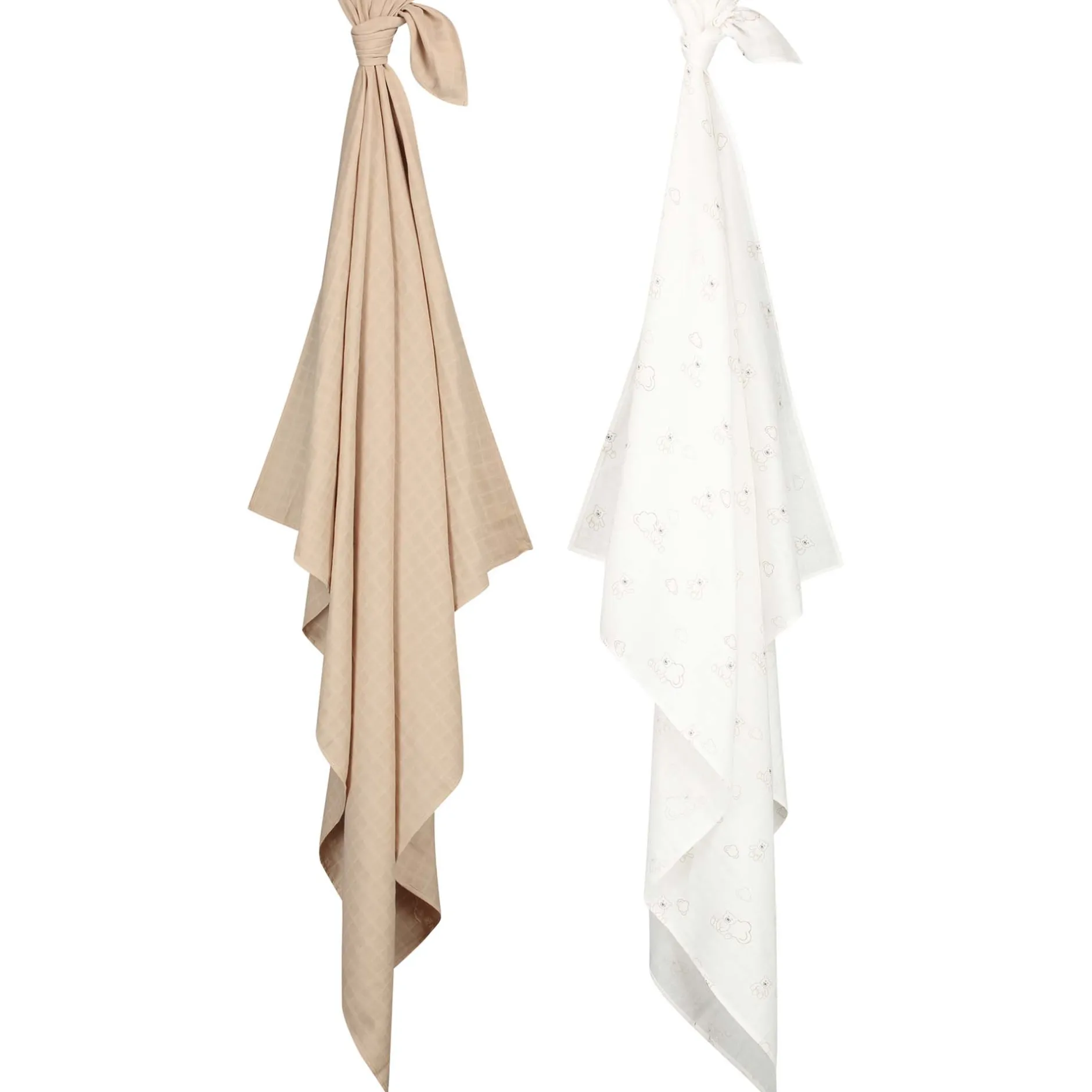 Doeken & Luiers*Prénatal hydrofiele multidoeken beer 2 stuks beige