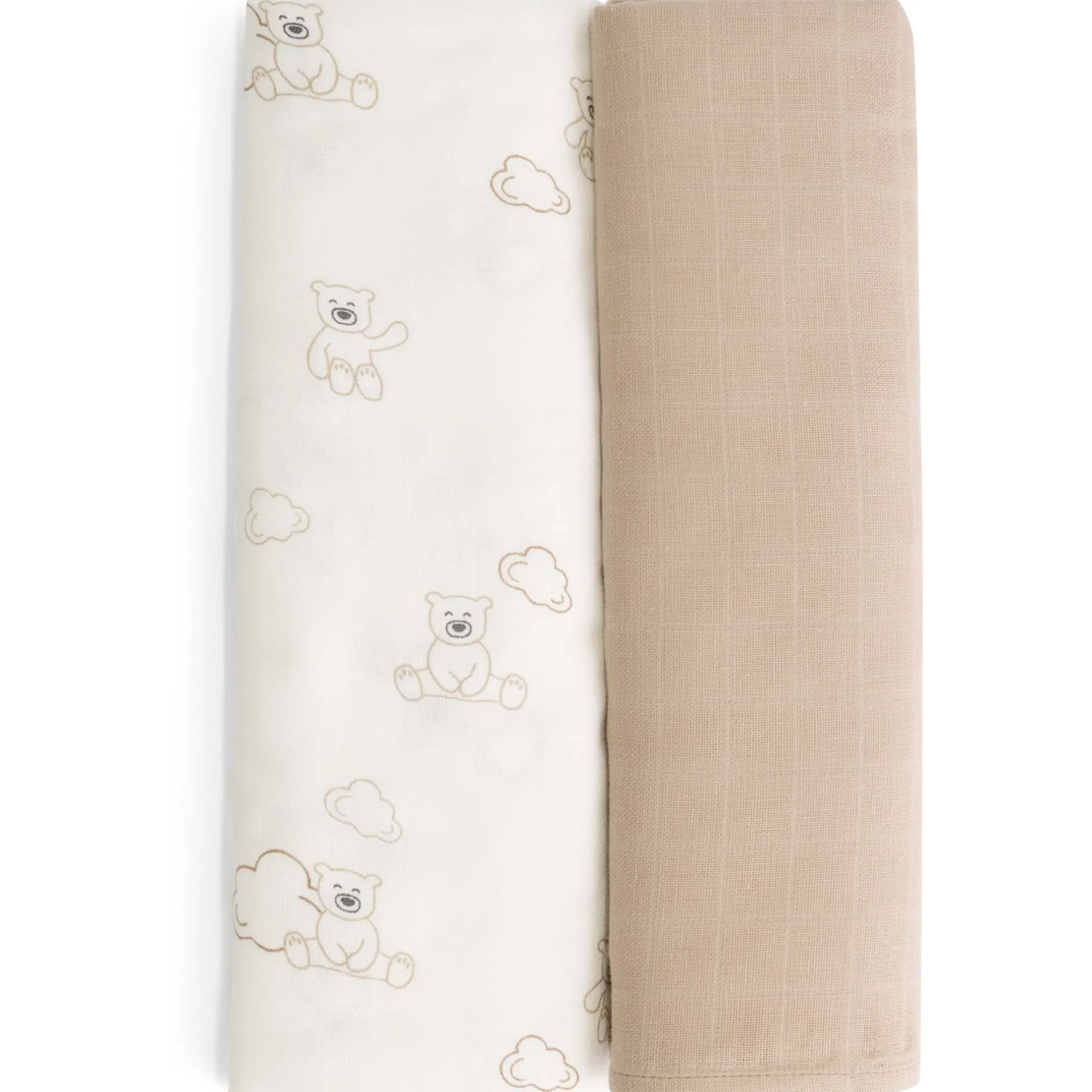 Doeken & Luiers*Prénatal hydrofiele multidoeken beer 2 stuks beige