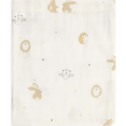 Washandjes*Prénatal hydrofiele washand kleine vriendjes 3 stuks  wit