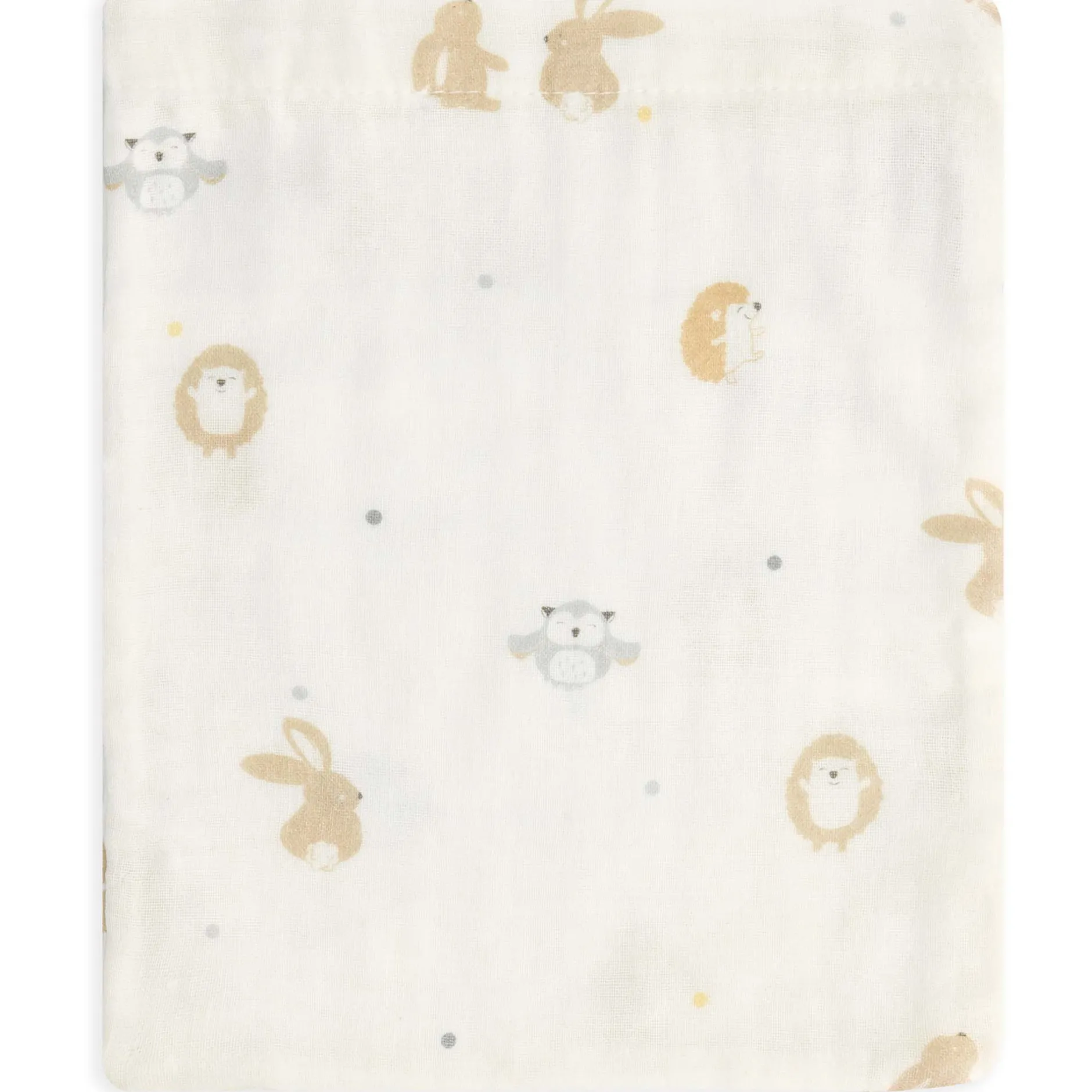 Washandjes*Prénatal hydrofiele washand kleine vriendjes 3 stuks wit