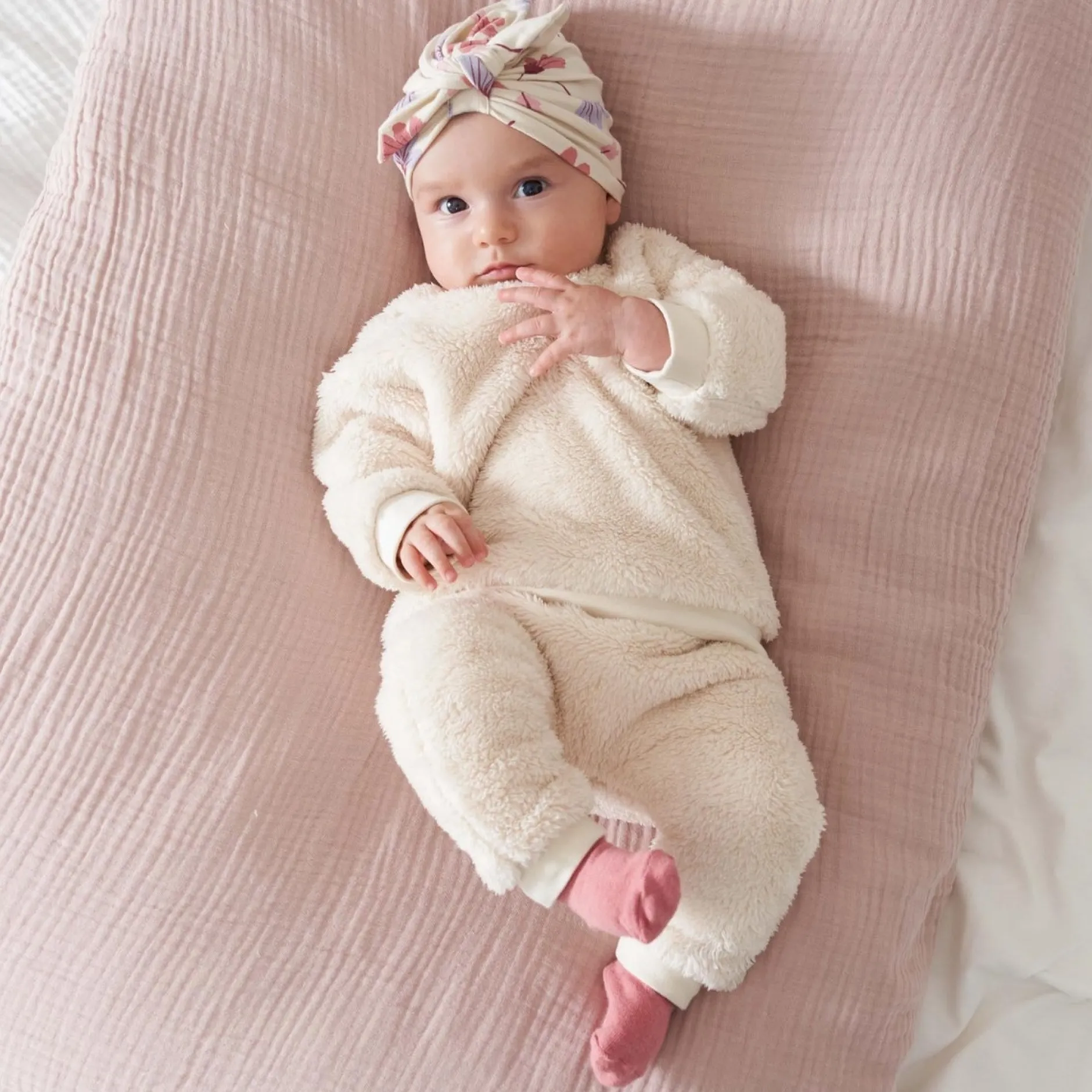 Broeken|Shirts & Vesten*Prénatal &Joy sweater & broek teddy Dark Ecru