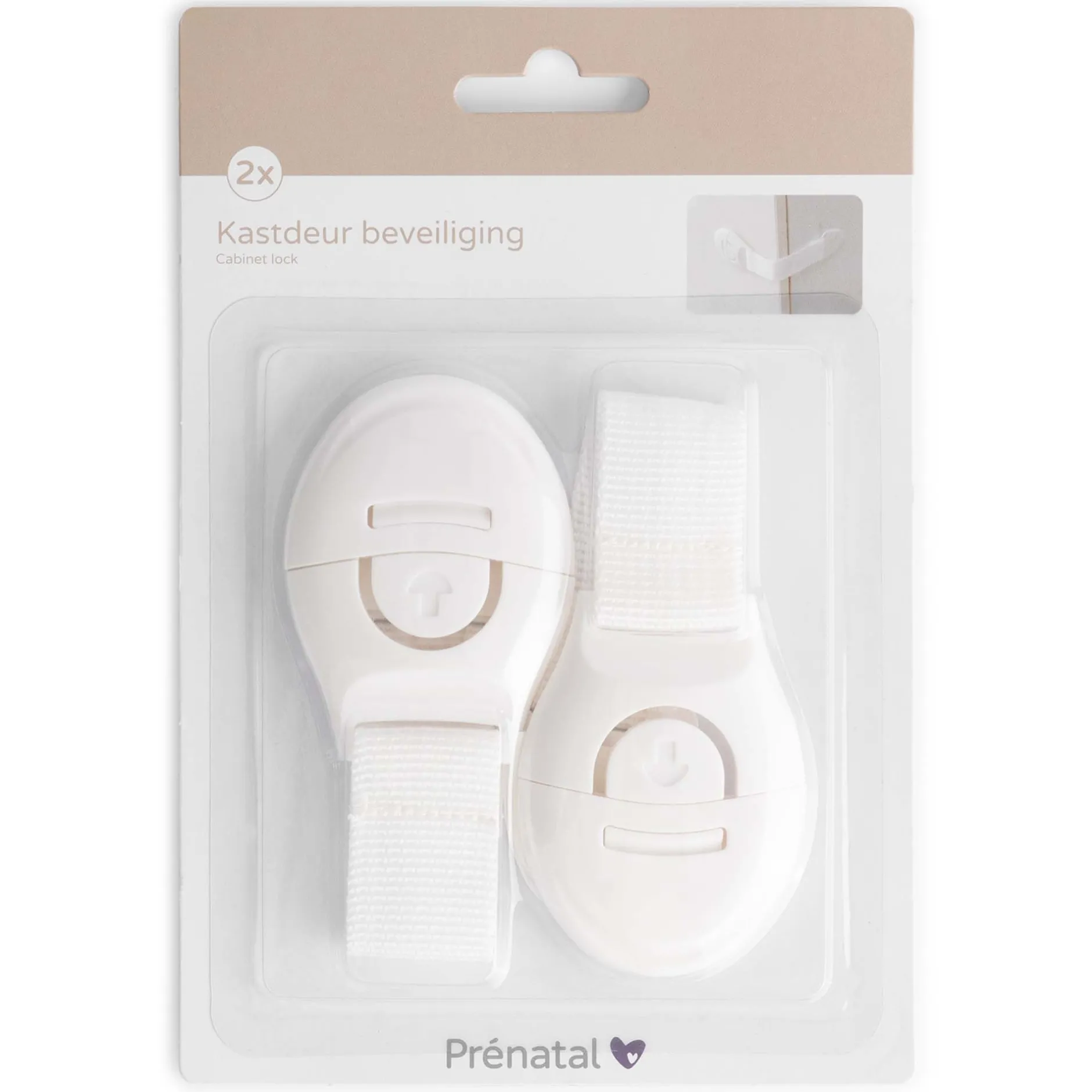 Kastbeveiliging*Prénatal kastdeur beveiliger 2 stuks wit