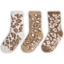 Sokken & Maillots|Sokken & Maillots*Prénatal kinder huissokken 3 paar hartjes print   bruin Beigebrown