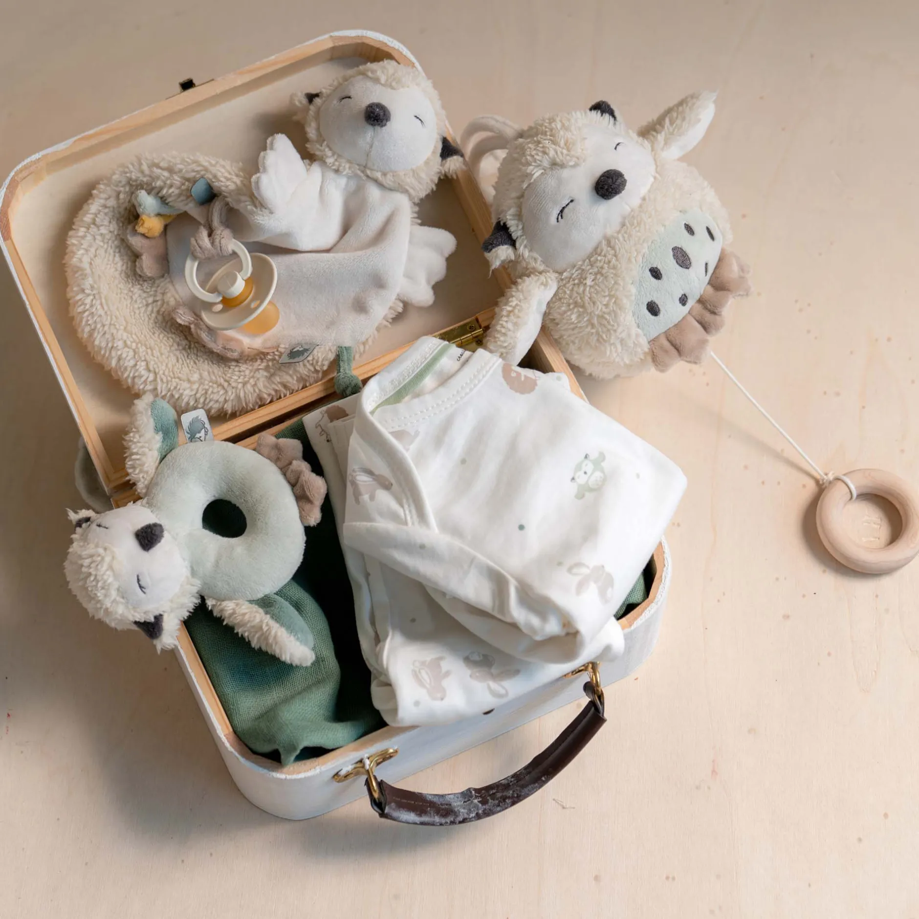Knuffeldoekjes|Fopspenen & Accessoires*Prénatal knuffeldoekje Kleine Vriendjes wit