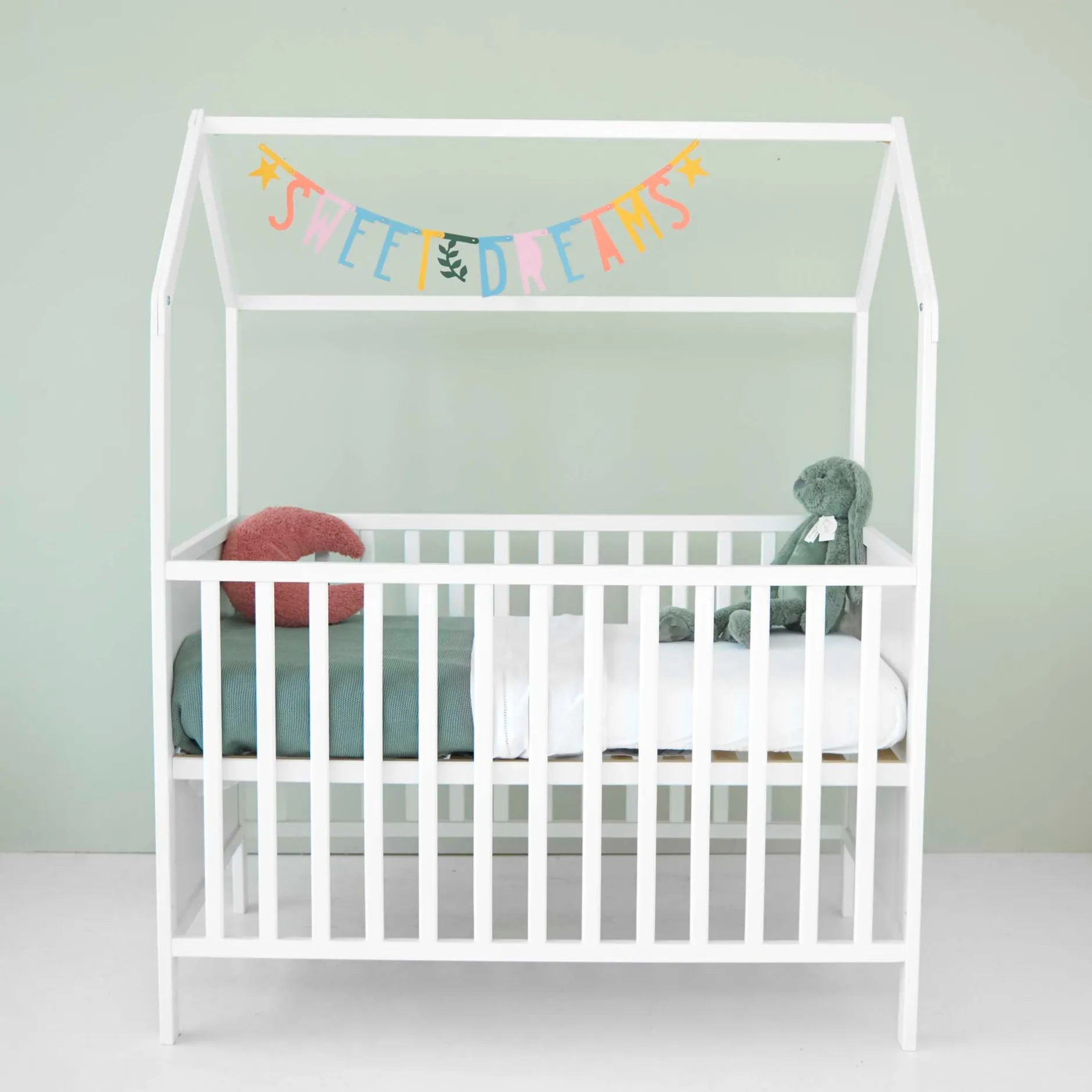 Ledikanten*Prénatal ledikant bed/huisje Bauke White