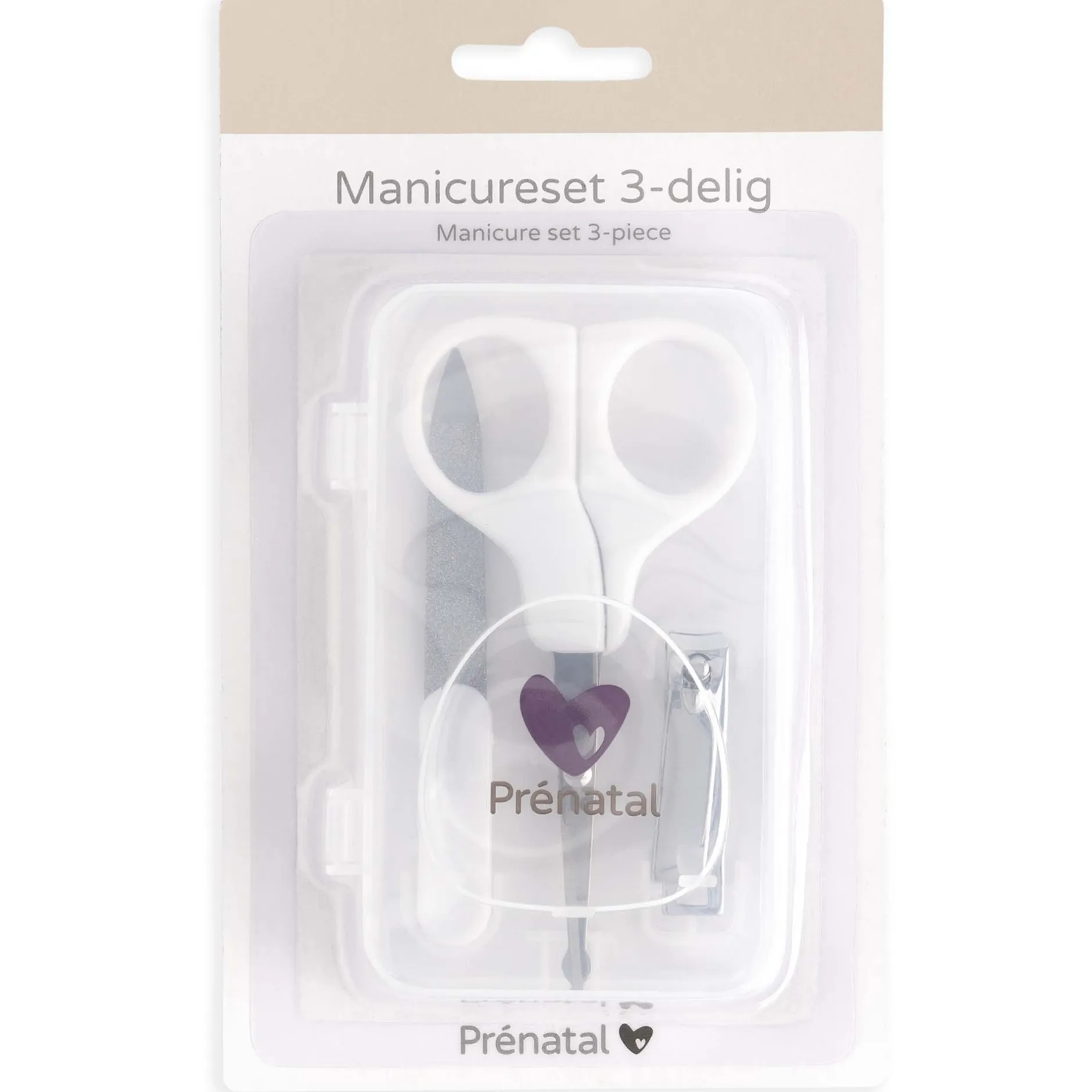 Handverzorging*Prénatal manicure setje in doosje wit