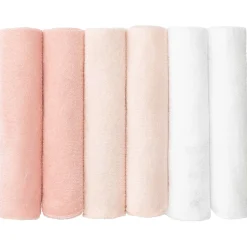 Monddoekjes|Monddoekjes*Prénatal monddoekjes badstof 6 stuks  roze