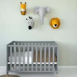 Wanddecoratie*Prénatal muurkop giraf bruin