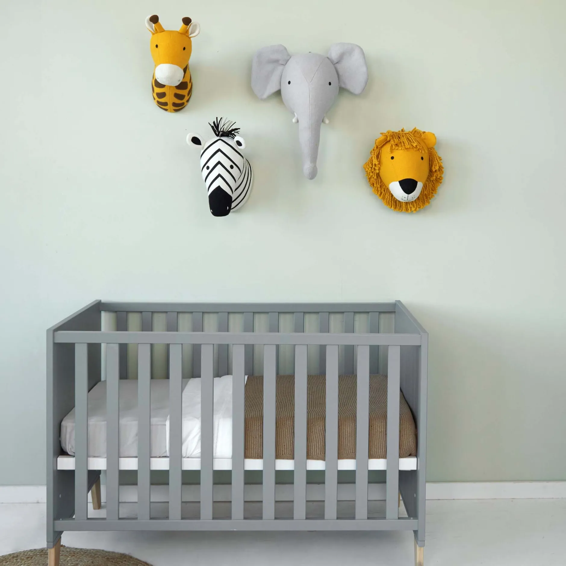 Wanddecoratie*Prénatal muurkop giraf bruin