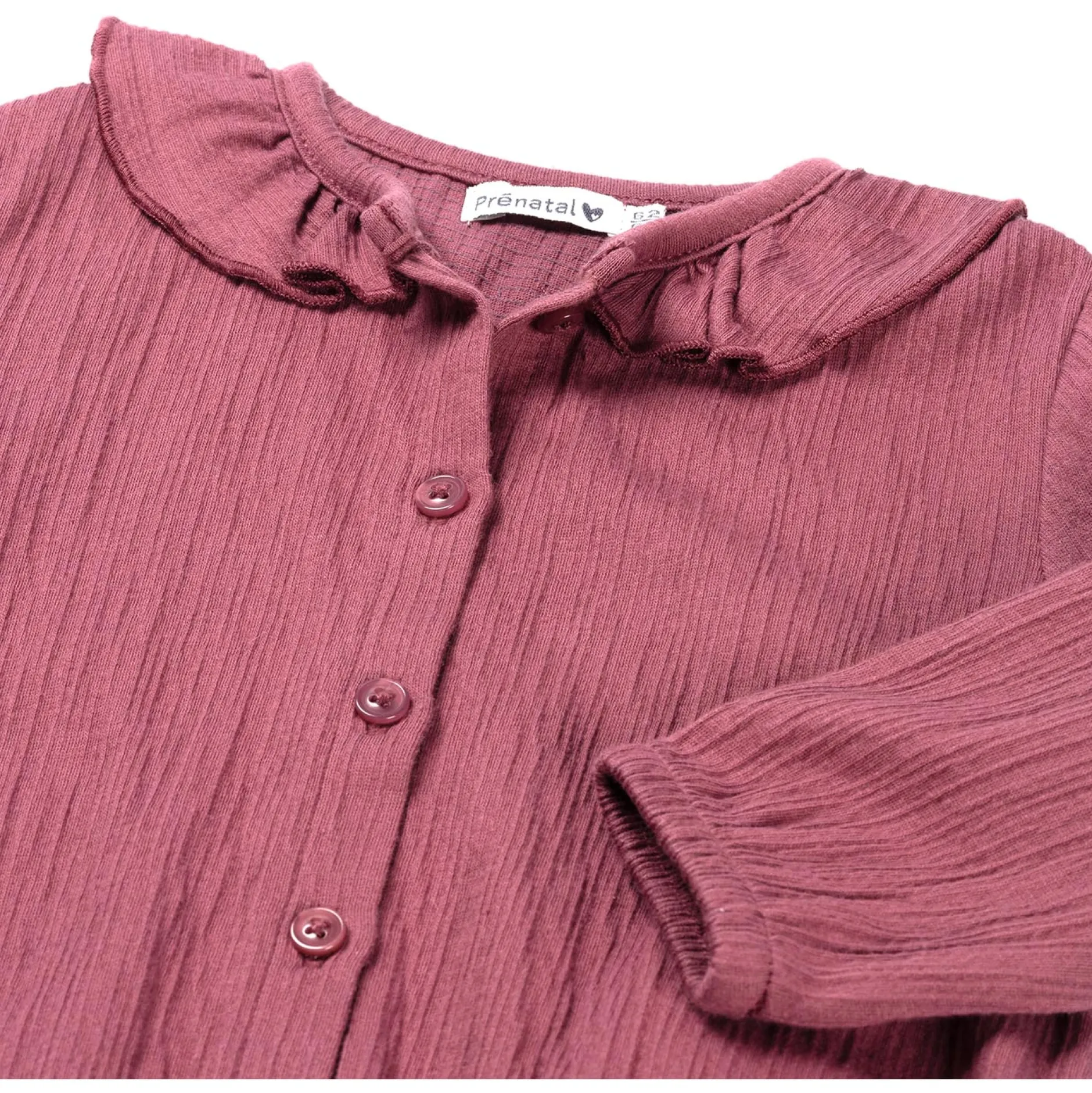 Rompers|Overslagrompers*Prénatal newborn body lange mouwen effen paars Dark Grapepurple
