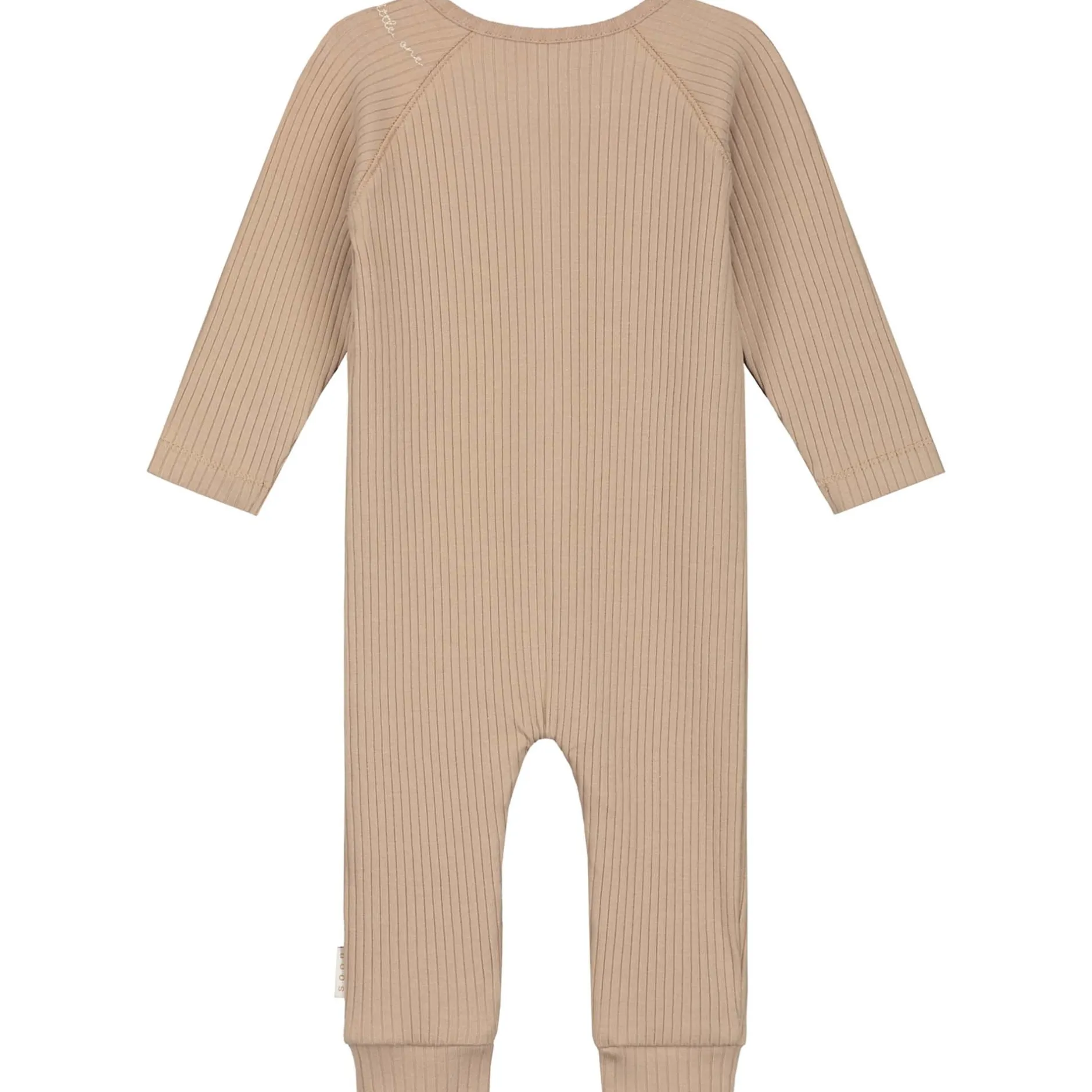 Boxpakjes|Boxpakjes & Jumpsuits*Prénatal newborn boxpakje rib lange mouwen effen taupe Soft Taupe Brown