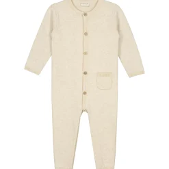 Boxpakjes|Boxpakjes & Jumpsuits*Prénatal newborn boxpakje Pure lange mouwen effen beige Dark Ecru Melange