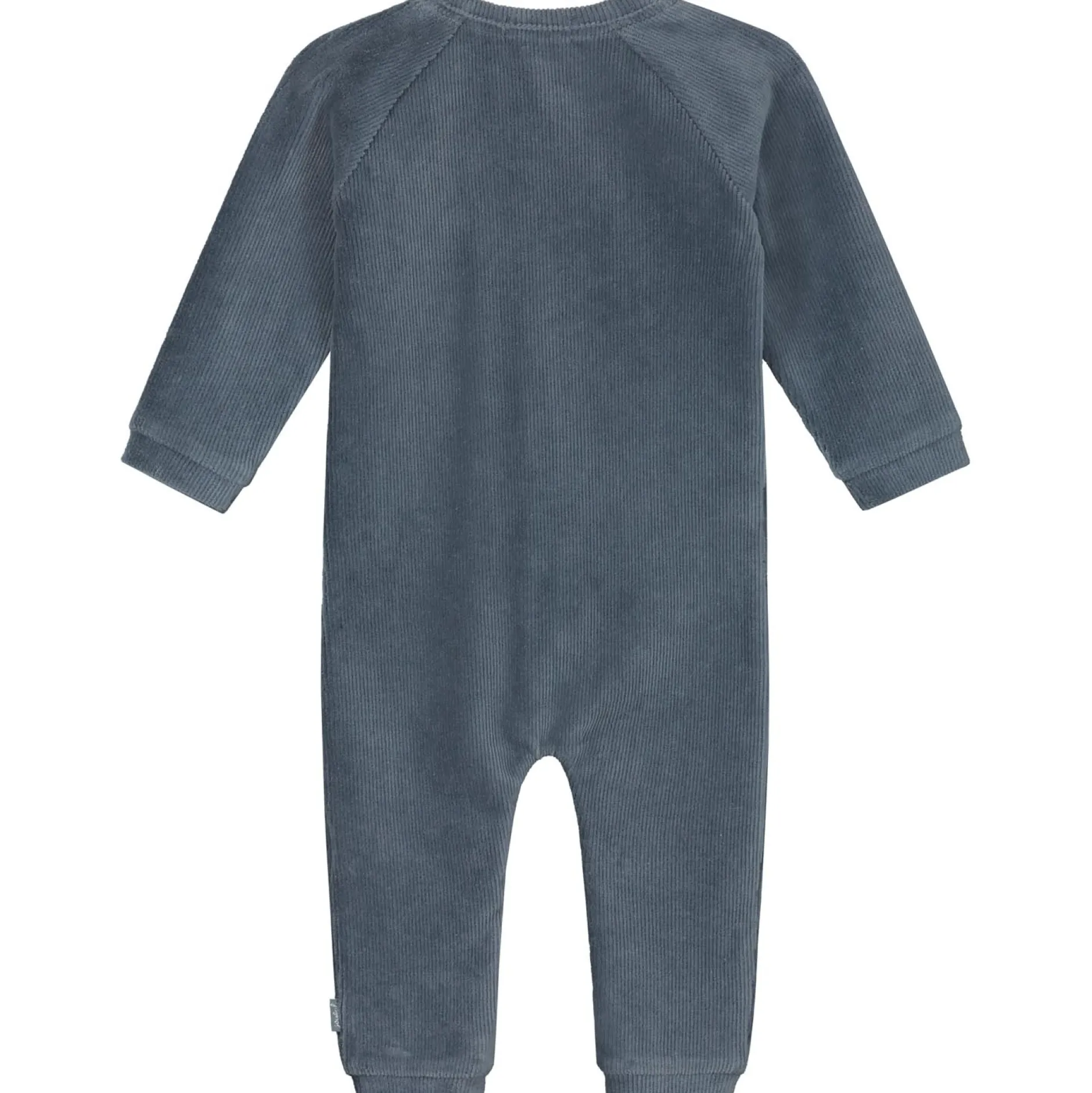 Boxpakjes|Boxpakjes & Jumpsuits*Prénatal newborn boxpakje velours lange mouwen effen blauw Steel Blue