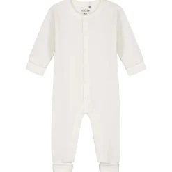 Boxpakjes|Boxpakjes*Prénatal newborn boxpakje rib velours lange mouwen effen wit Ivory White