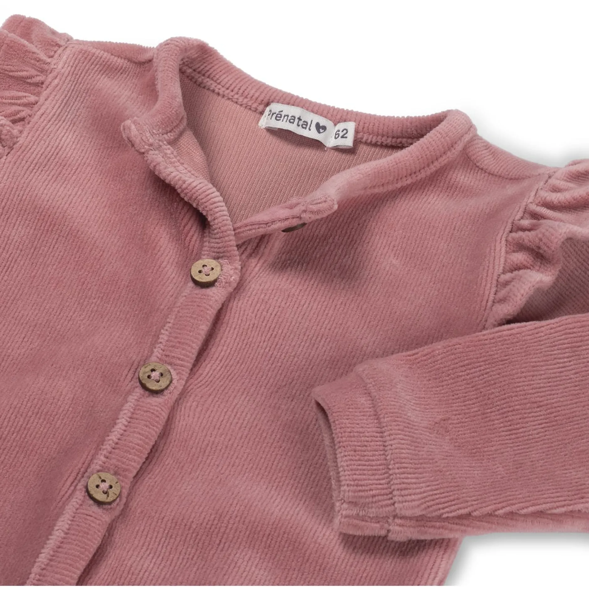 Boxpakjes & Jumpsuits|Boxpakjes*Prénatal newborn boxpakje velours lange mouwen effen roze Violet Pink