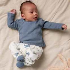 Broeken & Tuinbroeken|Broeken & Leggings*Prénatal newborn broek all over print wit Ivory White