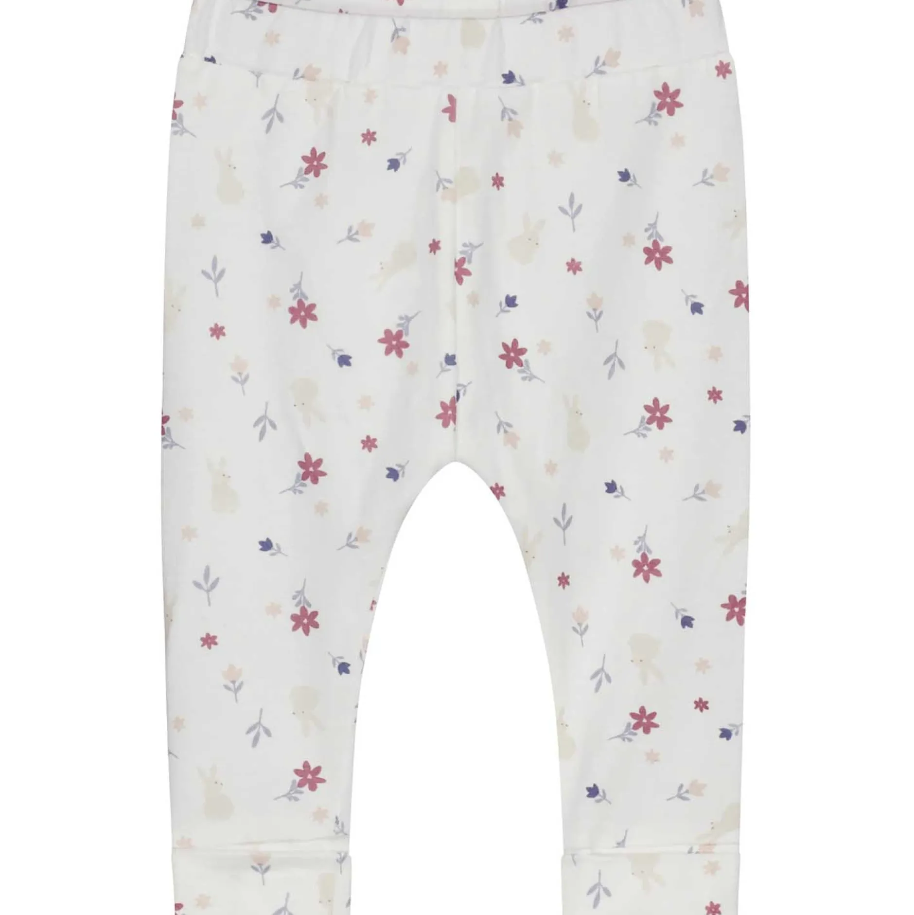 Broeken & Leggings|Broeken*Prénatal newborn broek bloemen wit Ivory White
