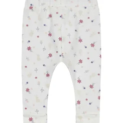 Broeken & Leggings|Broeken*Prénatal newborn broek  bloemen wit Ivory White
