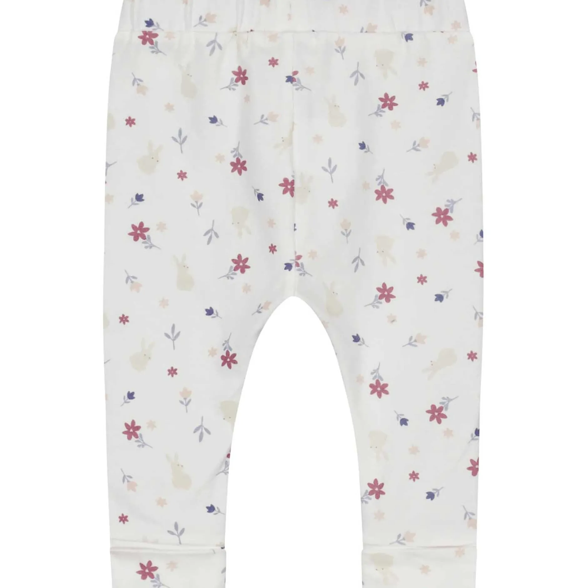 Broeken & Leggings|Broeken*Prénatal newborn broek bloemen wit Ivory White