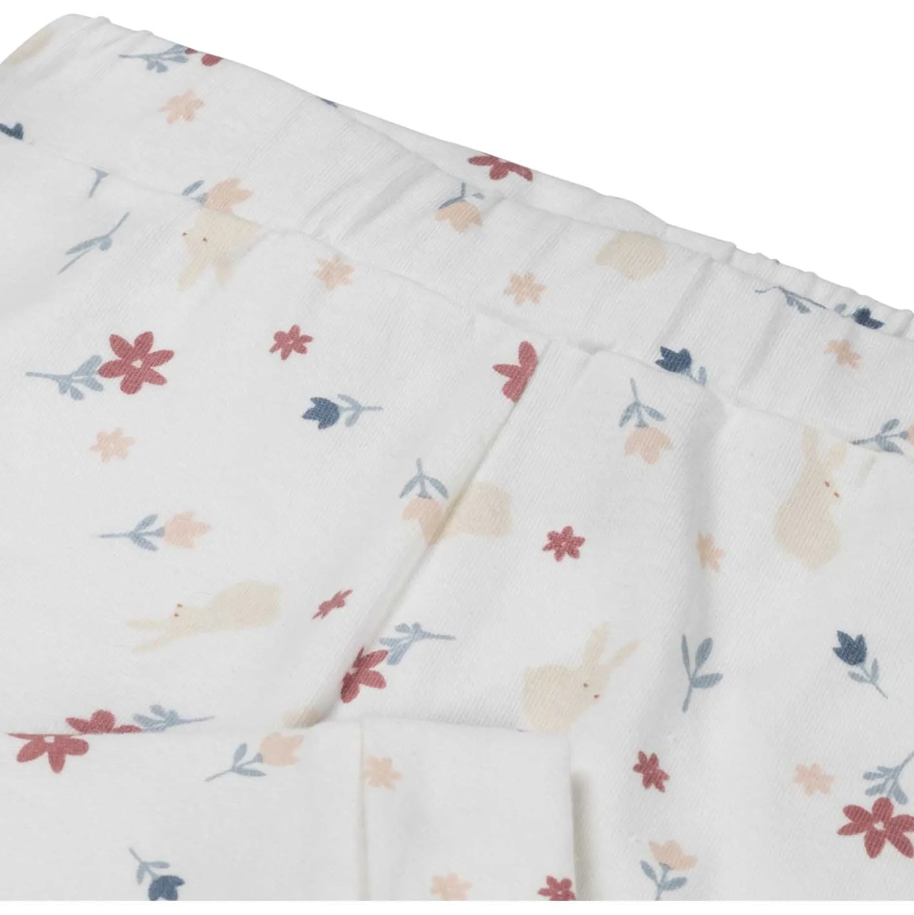 Broeken & Leggings|Broeken*Prénatal newborn broek bloemen wit Ivory White