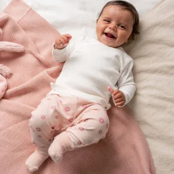 Broeken & Leggings|Broeken*Prénatal newborn broek bloemen roze Powder Pink