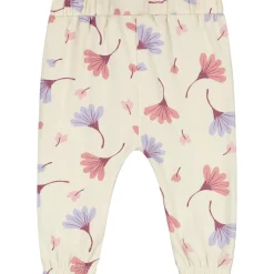 Broeken & Leggings|Broeken*Prénatal newborn broek  bloemen beige Dark Ecru