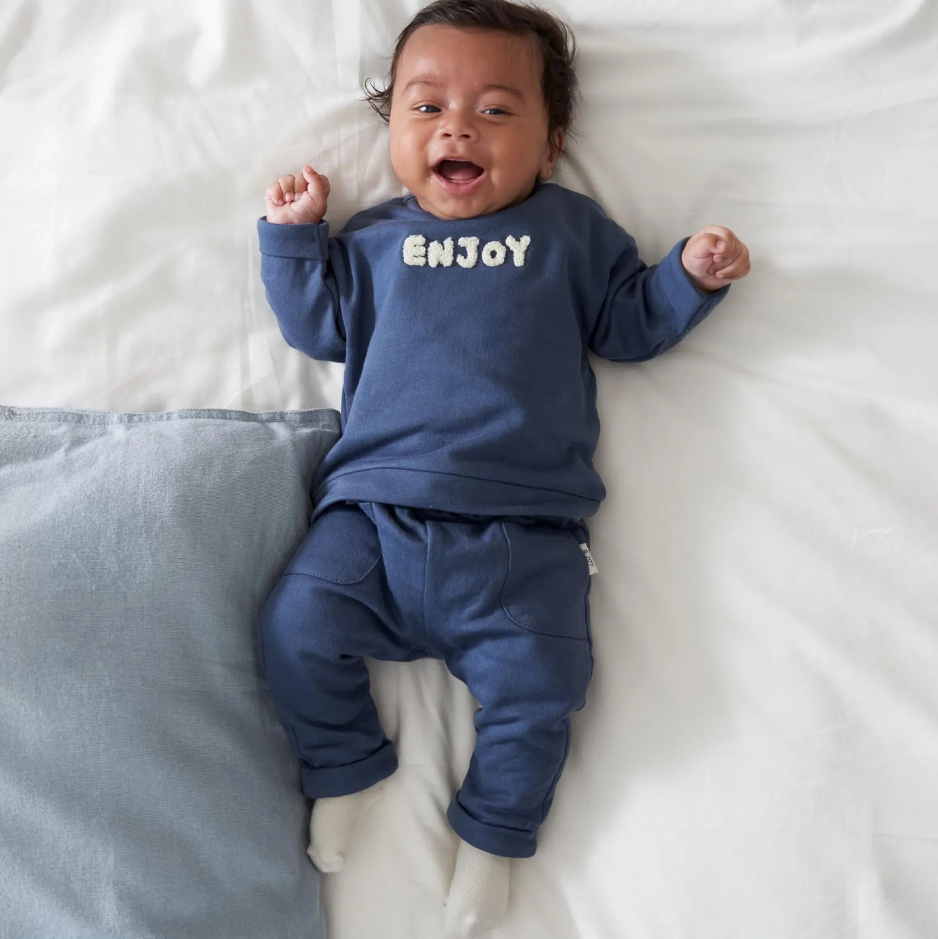 Broeken & Tuinbroeken|Broeken & Leggings*Prénatal newborn broek effen blauw Dark Kobalt