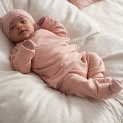 Broeken & Leggings|Broeken*Prénatal newborn broek  effen roze Powder Pink